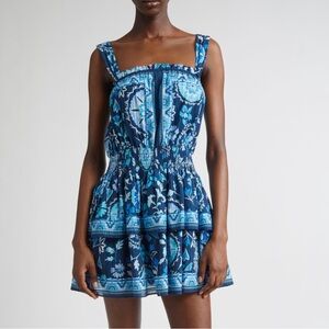 NEW Ramy Brook Alicia Mixed Print Cotton Blend Minidress